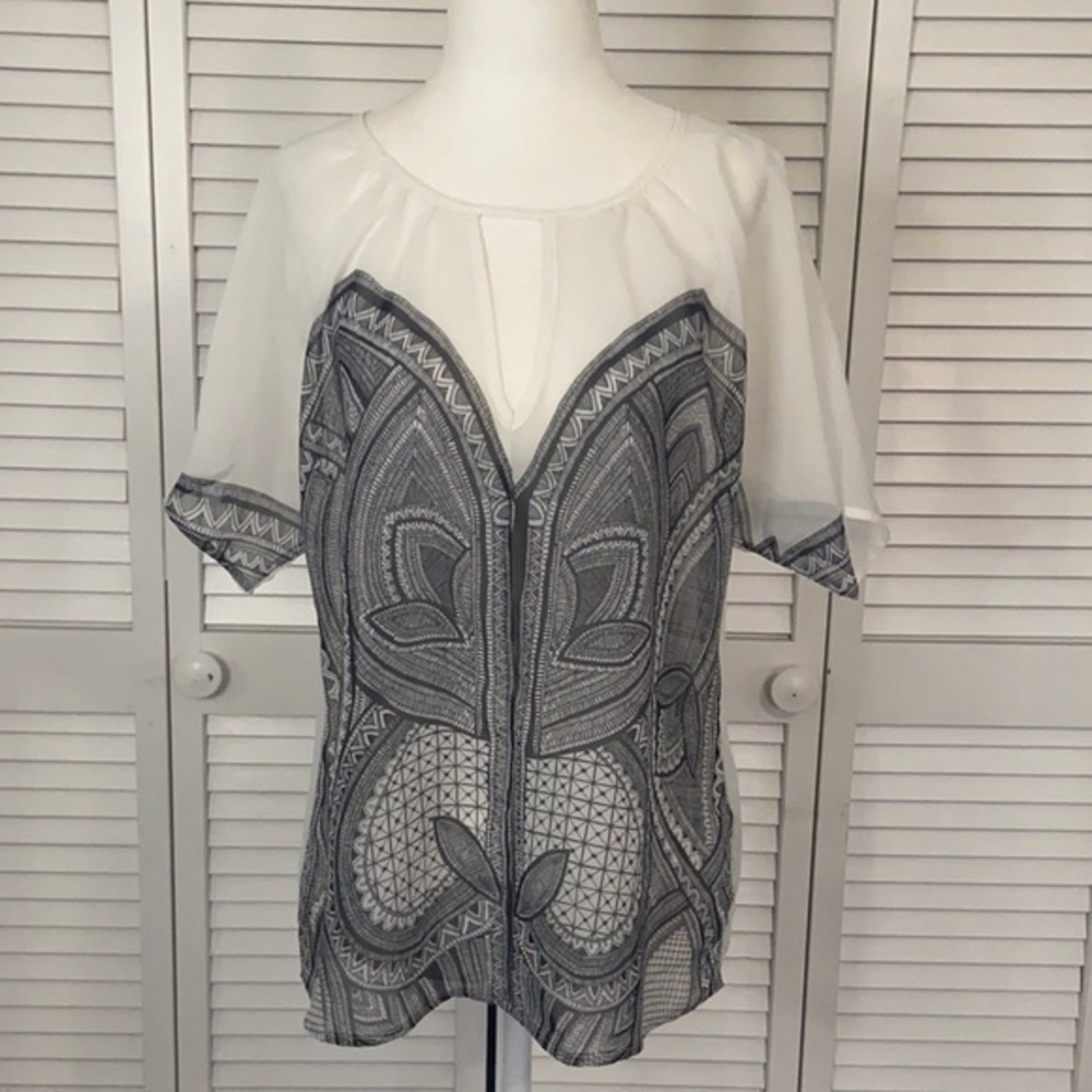 💥 WORTHINGTON PETITE SHEER TOP SIZE PM